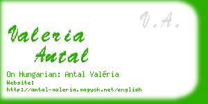valeria antal business card