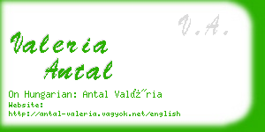 valeria antal business card